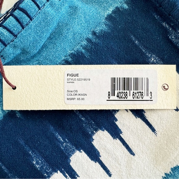 NWT 4 Figue Ikat Stripe Navy Napkins - Picture 10 of 10